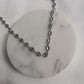 Collier choker argenté en acier inoxydable - Goldshell