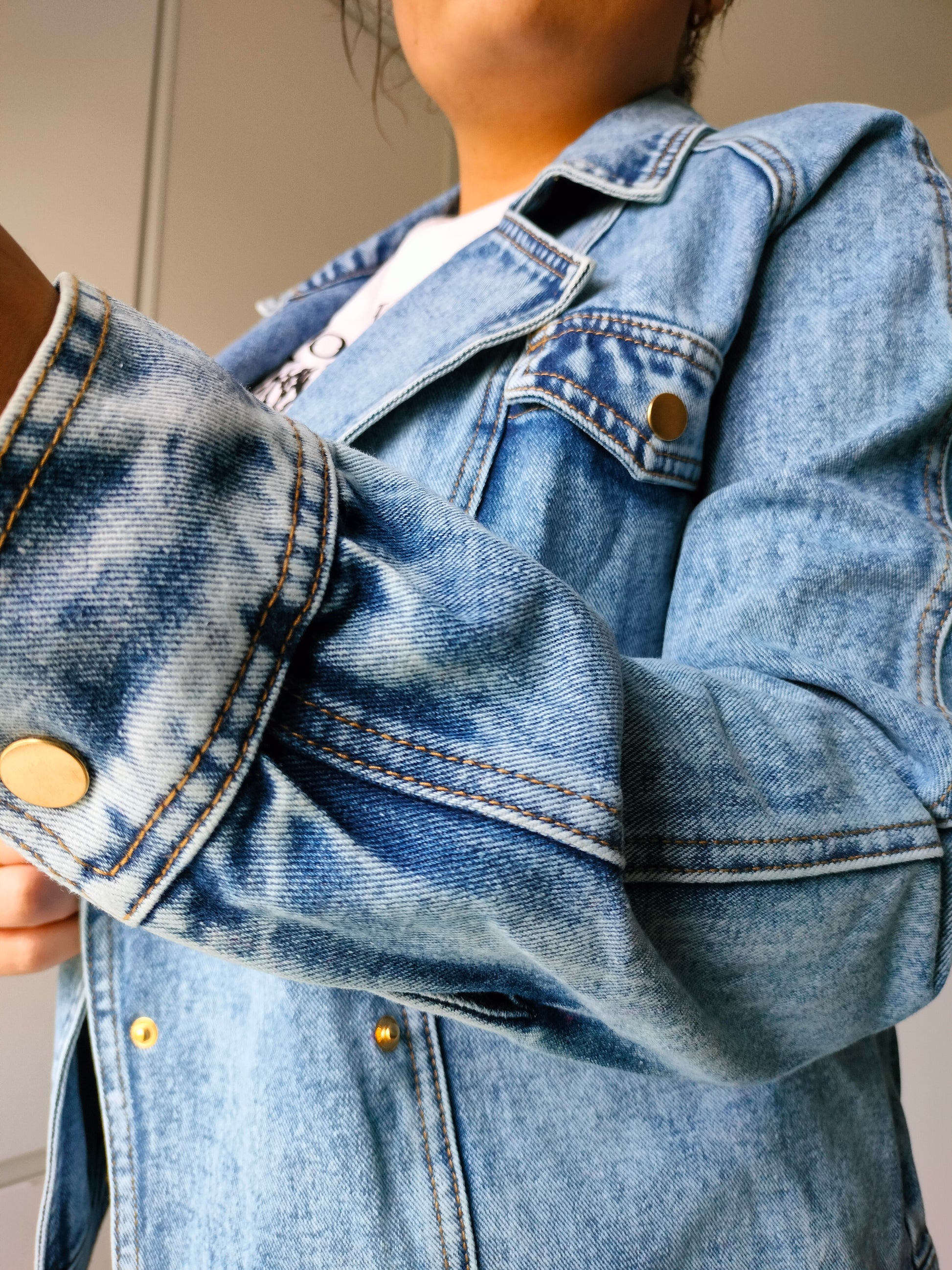 Veste en jean streetwear femme - Goldshell