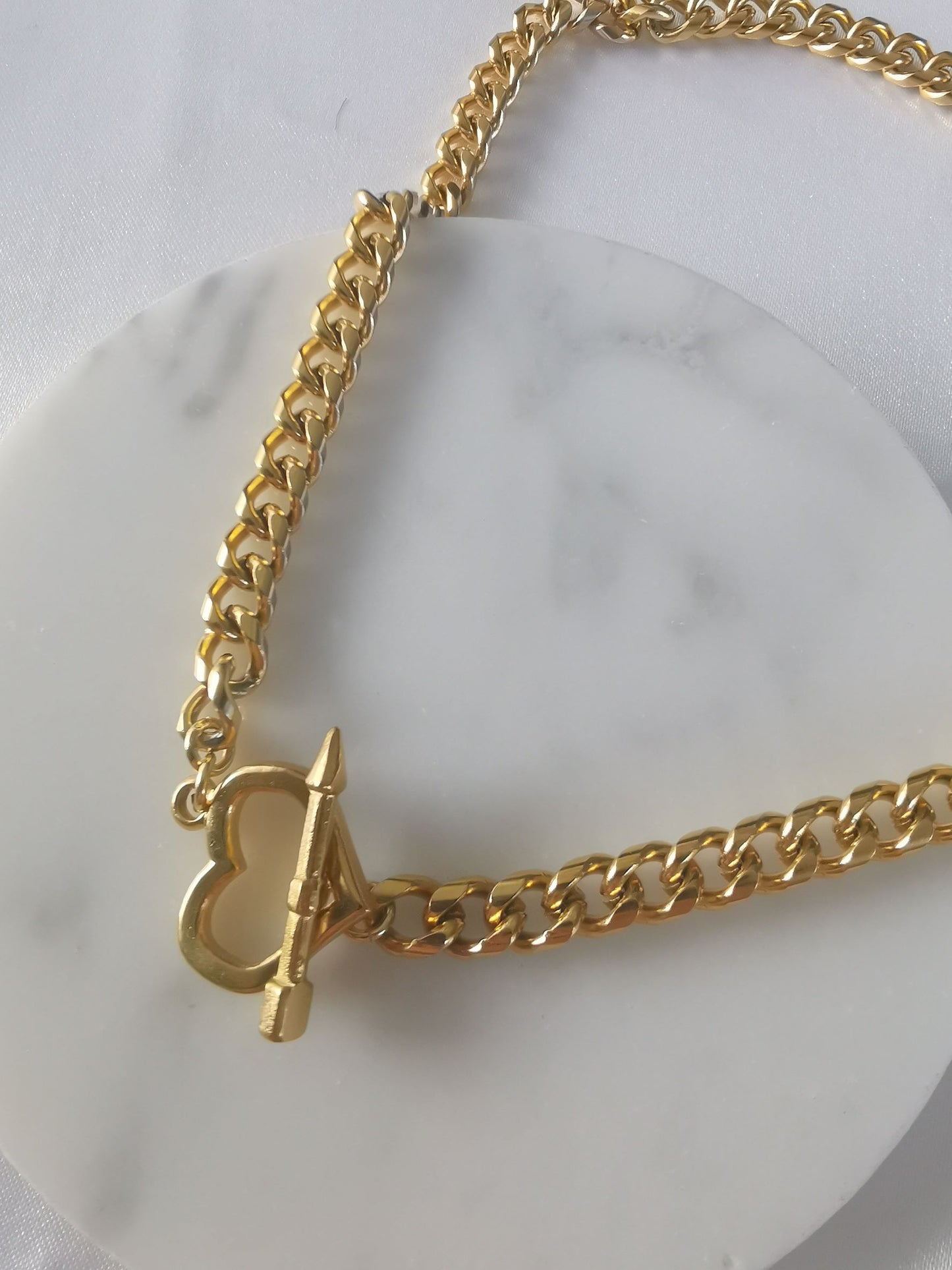 Collier Choker doré en acier inoxydable - Goldshell