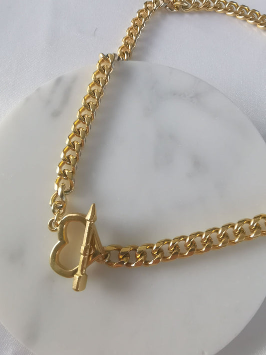 Collier Choker doré en acier inoxydable - Goldshell