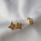 Faux piercing et puce d'oreille en acier inoxydable doré et multicolore - Goldshell
