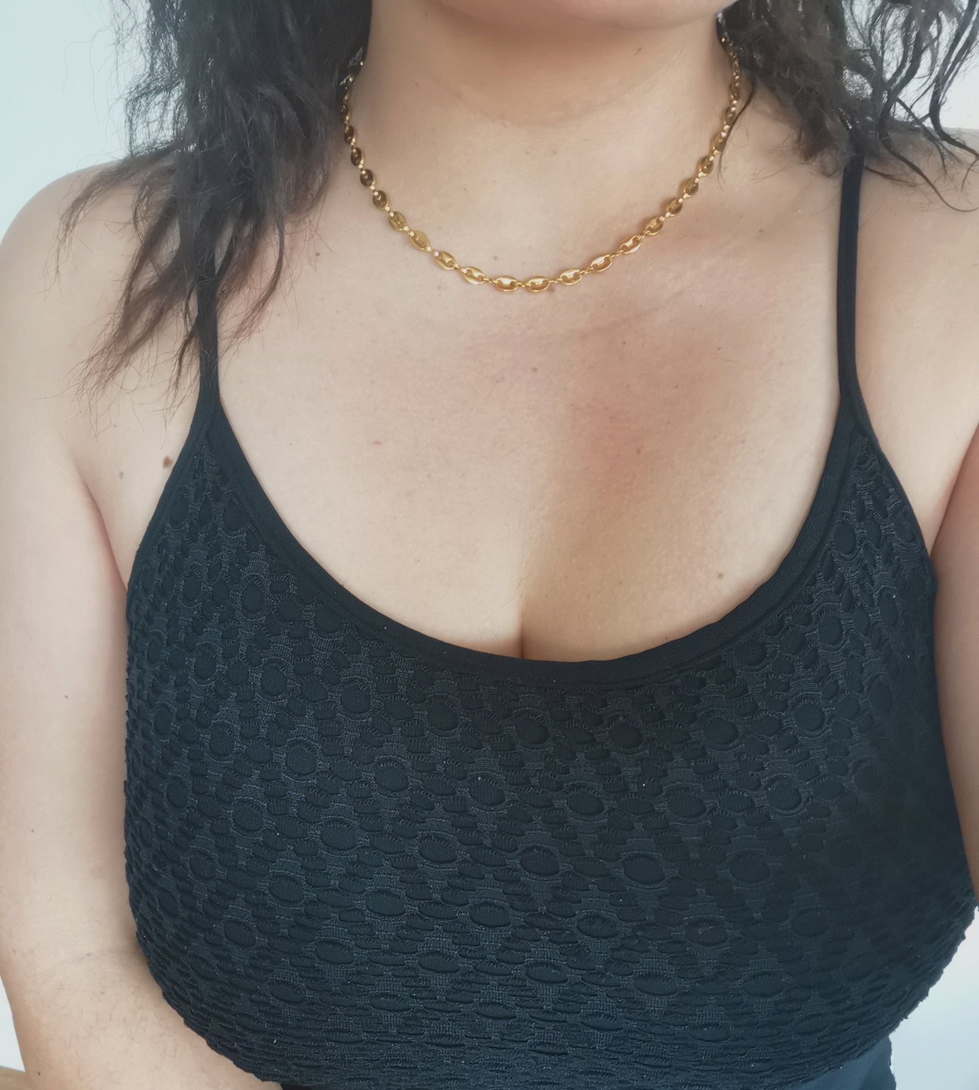 Collier choker doré en acier inoxydable - Goldshell