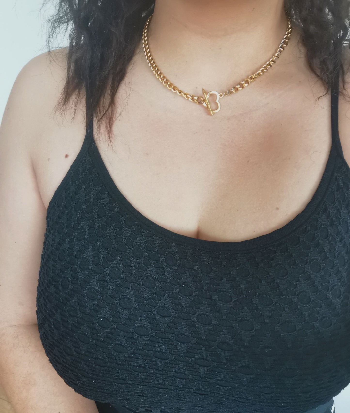 Collier Choker doré en acier inoxydable - Goldshell